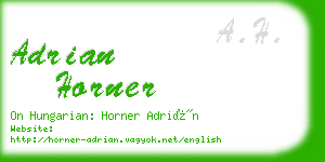 adrian horner business card